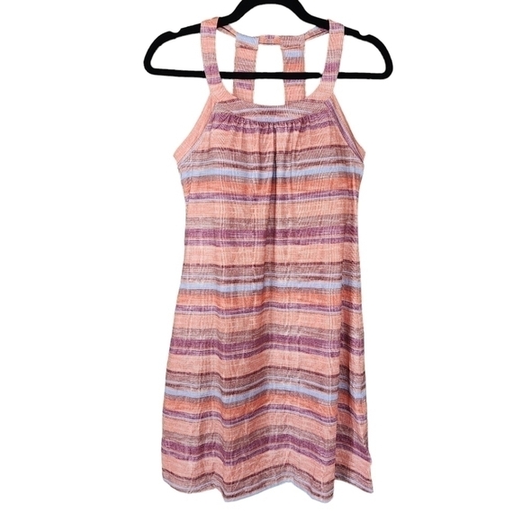 Prana Cantine Dress Terra Soleil Stripe Sleeveless Hiking Active Outdoor - Picture 1 of 15